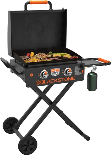 Scissor Cart Griddle W/Hood, 22"